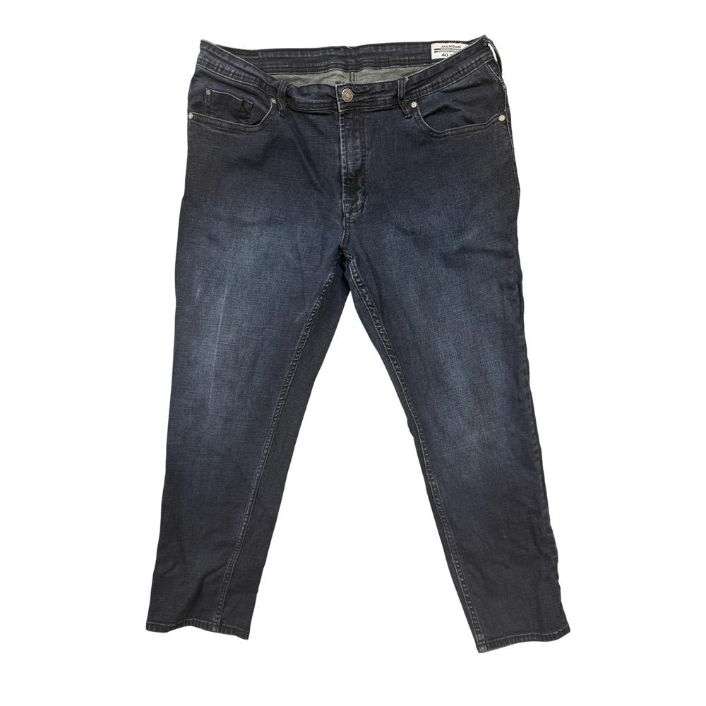 Buffalo David Bitton Jackson Jeans Mens 40x30 Dark Wash Straight Stretch Denim